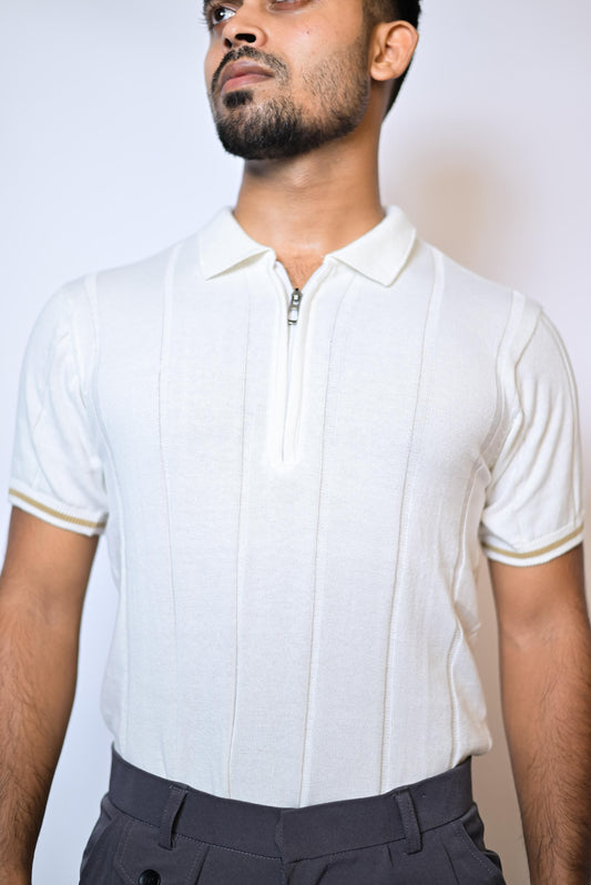 Classic Royal white old money polo